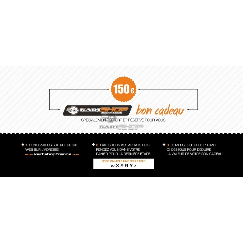 BON CADEAU 150€ - KART SHOP FRANCE - Site Officiel - pièces, consommables  et équipements pour le karting
